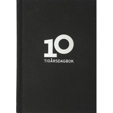 P6021133 Kalender 10-årsdagbok Linne svart